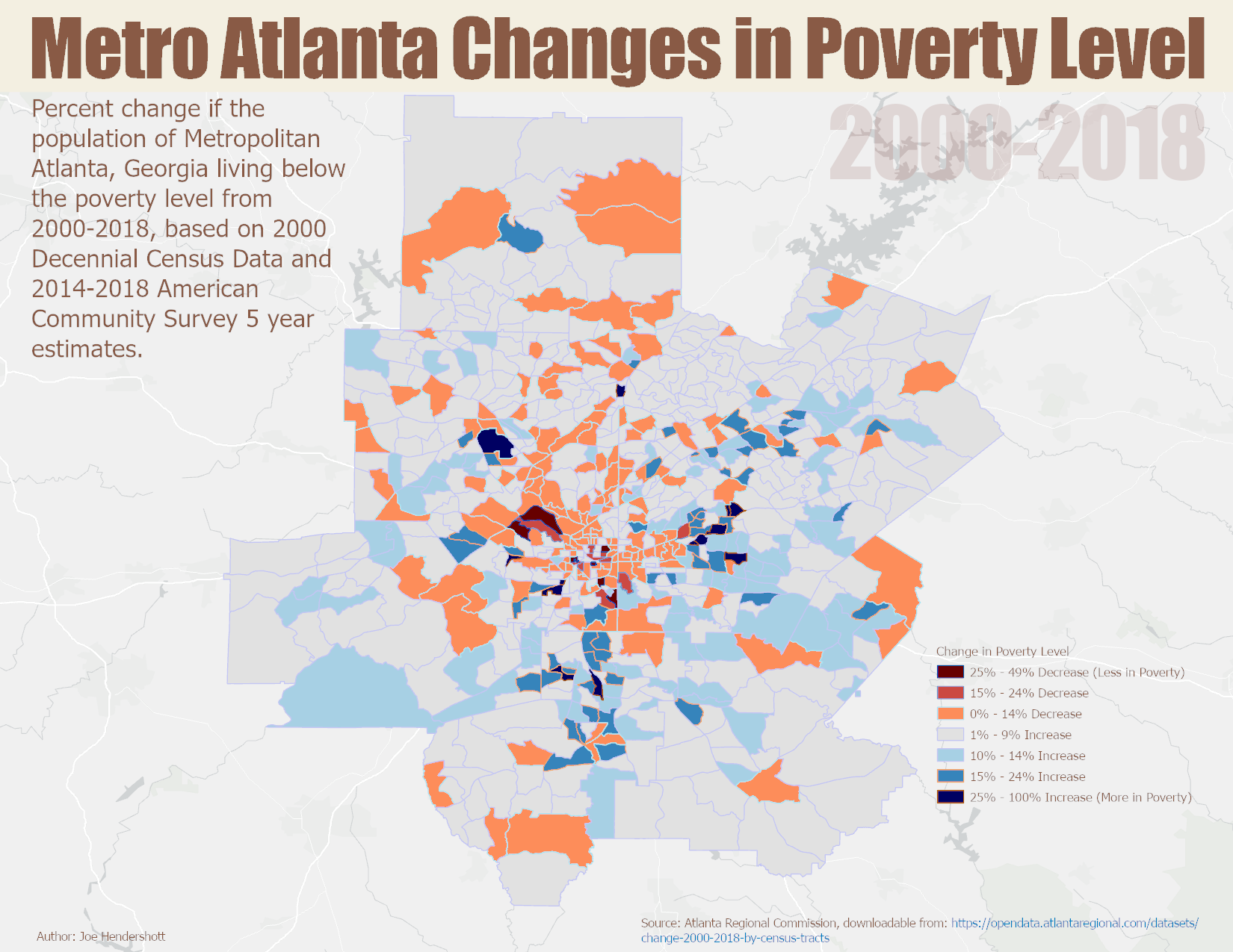 Poverty Level Changes in Atlanta