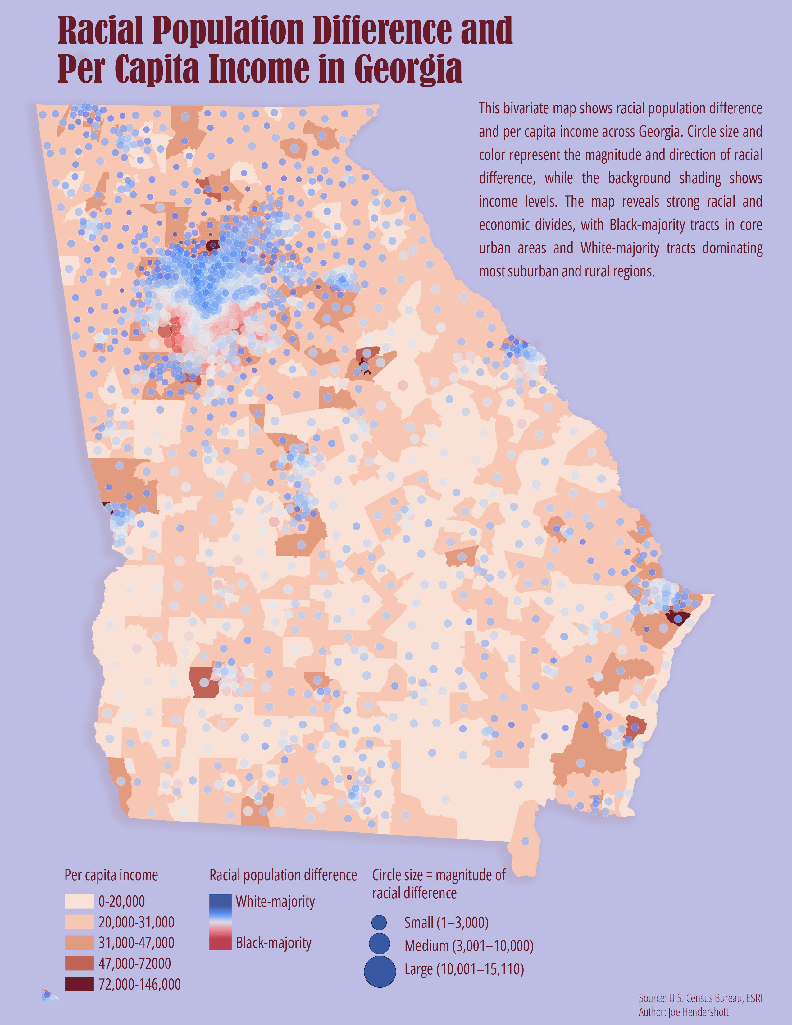 Racial Population Difference and Per Capita Income in Georgia